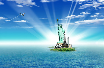 European holidays - travelling background. concept