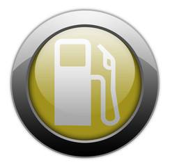 Yellow Metallic Orb Button "Fuel Dispenser / Fuel Pump"