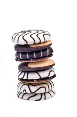 stack of cookies isolated