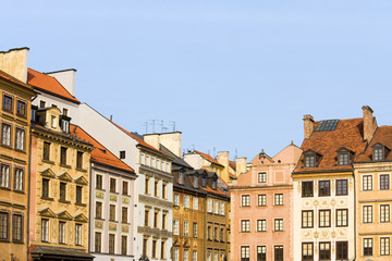 Fototapeta na wymiar Old Town Houses in Warsaw