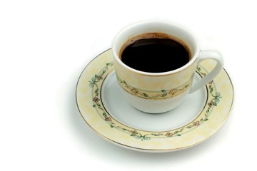 Turkish coffee with traditional small coffe cup