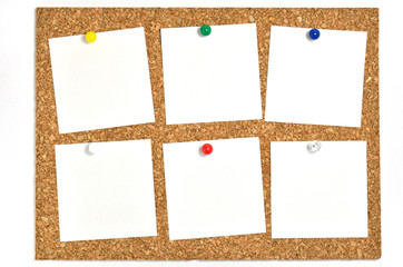 コルクボードのメモ