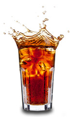 Cola drink, isolated on white background