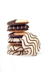 stack of cookies isolated