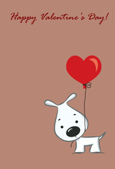 The cute card for Valentine's Day, the background