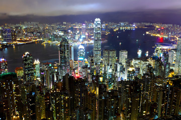Hong Kong at night