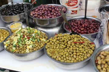 Olives at the market