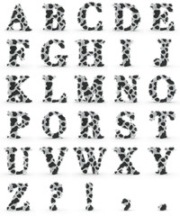 Texteffekt Haare Kuhdesign ABC