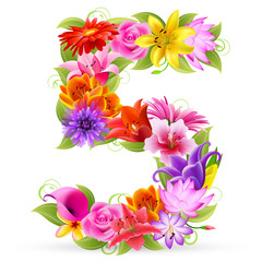 Zahl Blume - 5