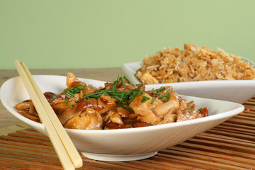 stir fried duck in plum sauce