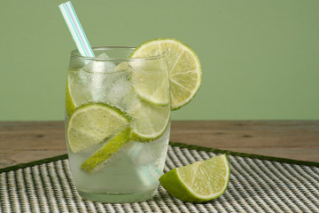 iced lemonade and lime juice