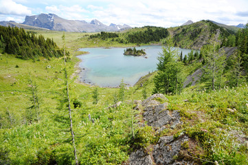 Rock Isle Lake in Assiniboine Provincial Park, Canada