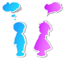 Speech bubble children