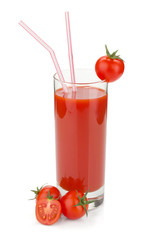 Tomato juice in a glass