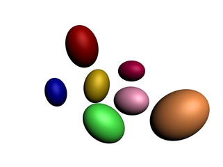 Colorful Easter eggs to Easter.