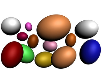 Colorful Easter eggs to Easter.