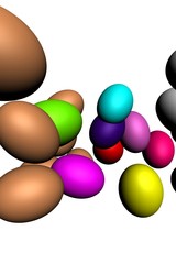 Colorful Easter eggs to Easter.