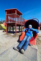 Boy in a playground