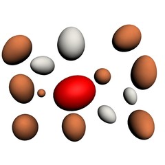 Colorful Easter eggs to Easter.