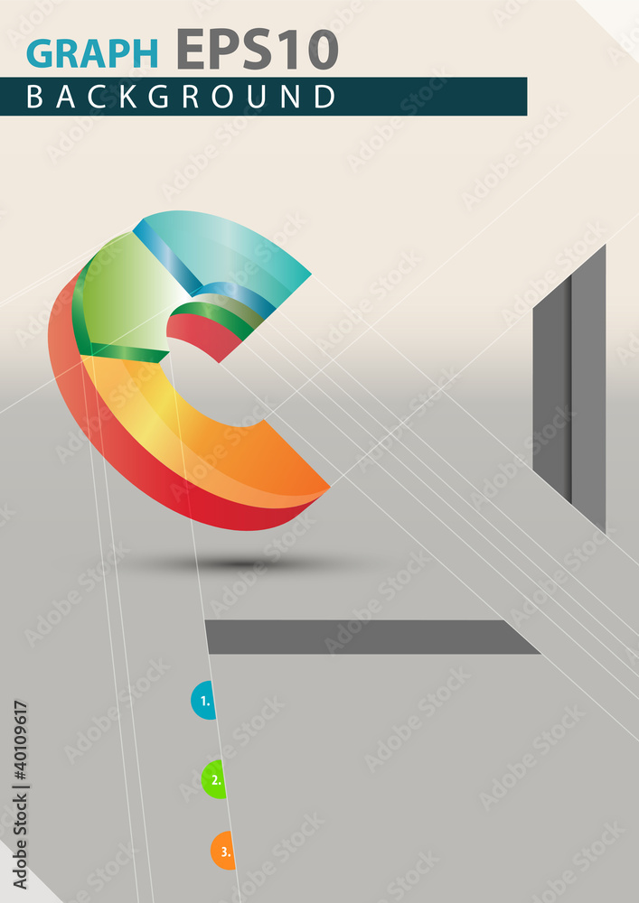 Aufkleber Vector color graph background