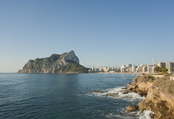 Calpe resort and its landmark rock, Penon de Ifach