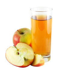 Apple juice with colorful apples