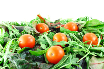 Rucola ,Chard and cherry tomatoes salad