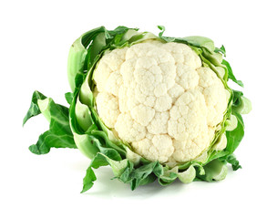 Cauliflower on white