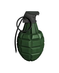 3D Rendered Isolated MK11 Frag Grenade