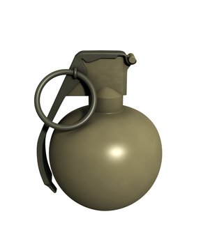 3D Rendered Isolated M67 Grenade