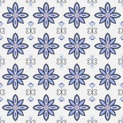 Blue flovers seamless texture