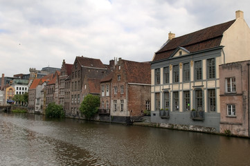 Fototapeta na wymiar urban landscape in Gent, Belgium