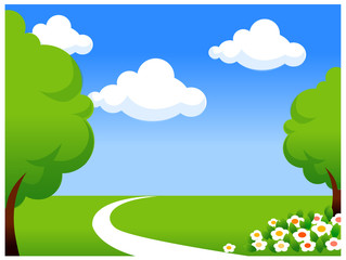 Fototapeta premium Green landscape
