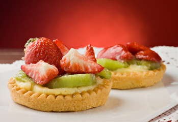 Small sweet fruit tarts