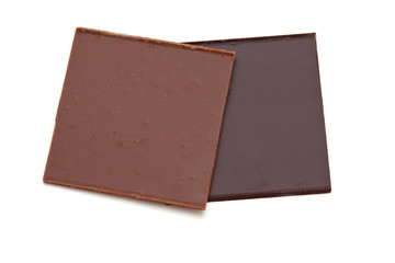 two pieces of chocolate