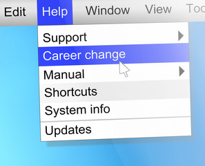 Career change concept.