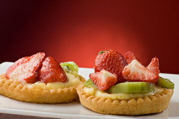 Small sweet fruit tarts