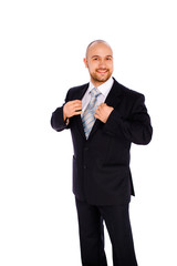 young businessman on white background