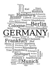 Germany city name map