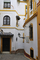 Fototapeta na wymiar Barrio de Santa Cruz en Sevilla
