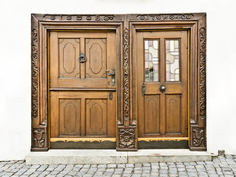 wooden doors in Ulm Germany