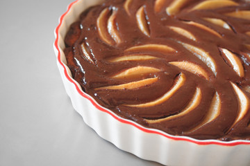 crostata al cioccolato con pere