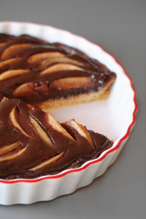 crostata al cioccolato con pere