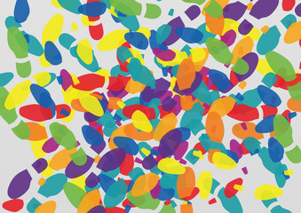 Fototapeta na wymiar Man and woman colorful shoe footprints illustration collection