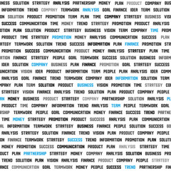 Seamless background pattern with business keywords. Vector.