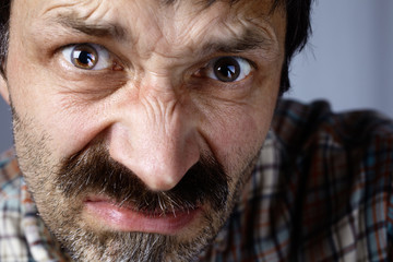 man in disgust