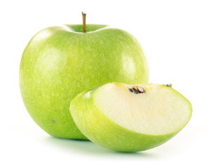 Green apple isolated on white