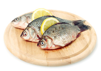 Fresh fishes with lemon