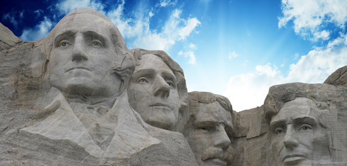 Obraz premium Sunset Colors over Mount Rushmore