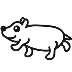 Fototapeta premium walking_hamster